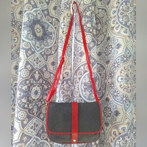 Yves Saint Laurent Red and Gray Crossbody